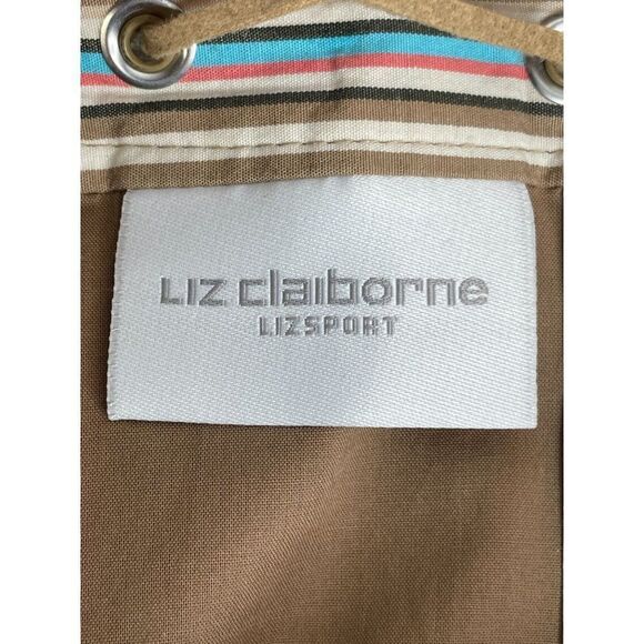 Liz Claiborne Lizsport Tan Striped Skirt Size 12 - Picture 4 of 6